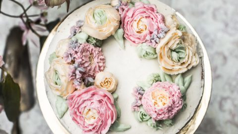 Gateau D Anniversaire En Fleurs Quatre Saisons Au Jardin